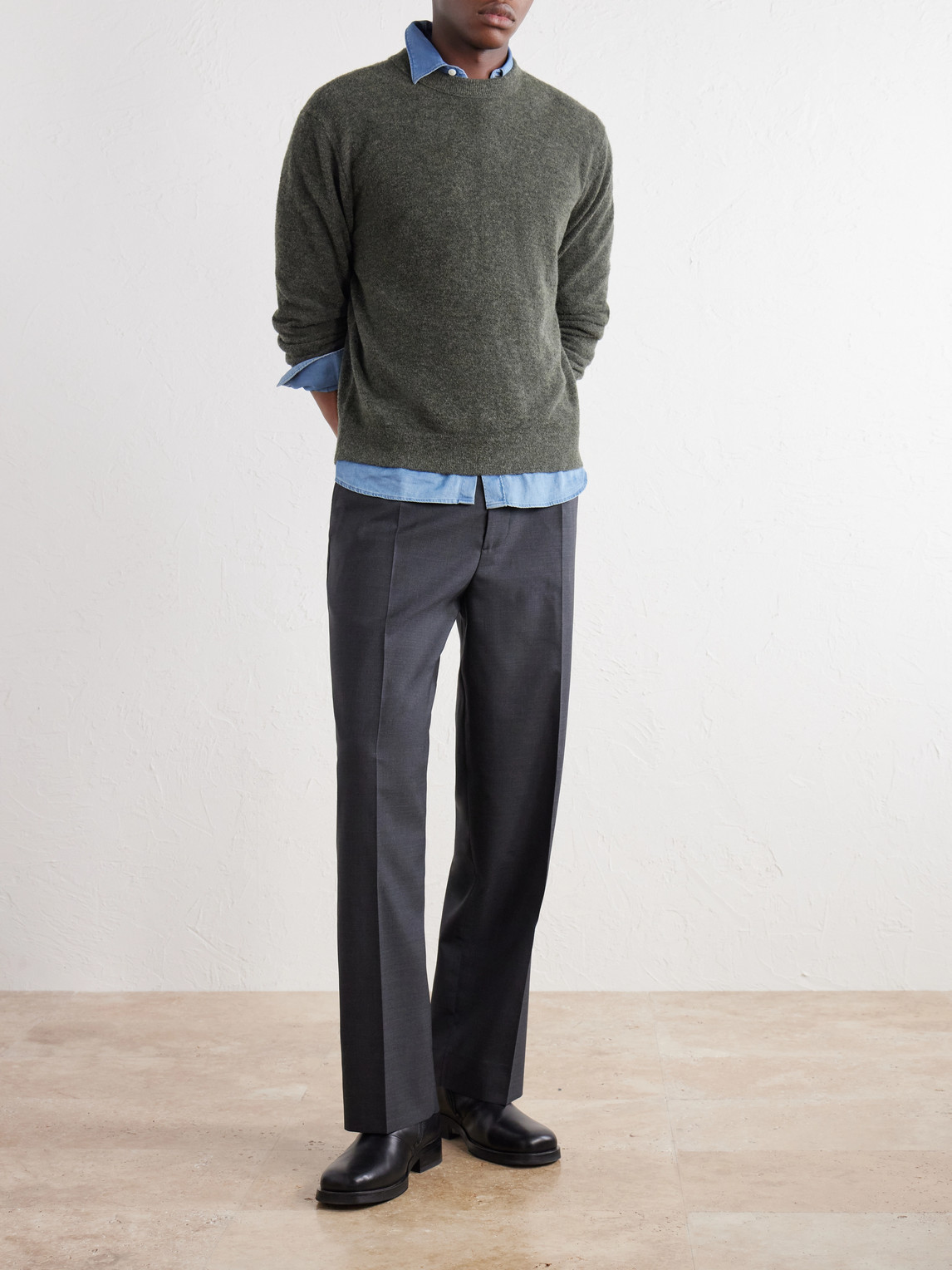 Gavin 60073 Wool-Blend Bouclé Sweater