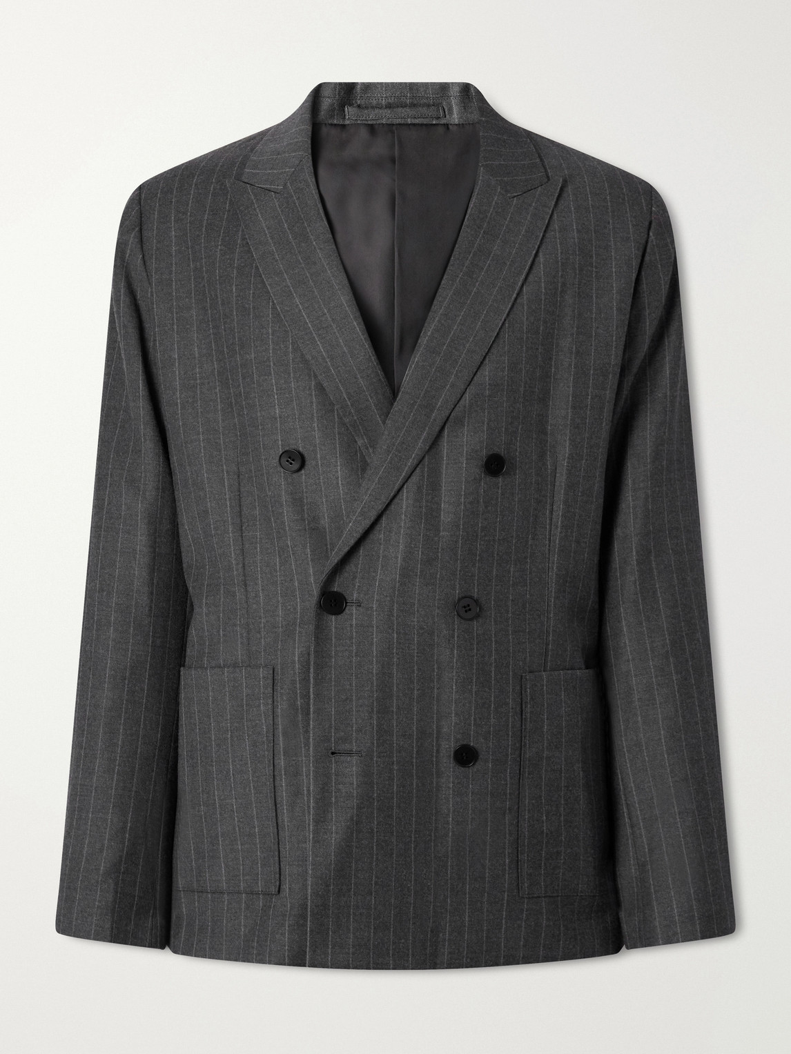 Nn07 Jordin 10052 Pinstripe Double-breasted Suit Jacket In Multi