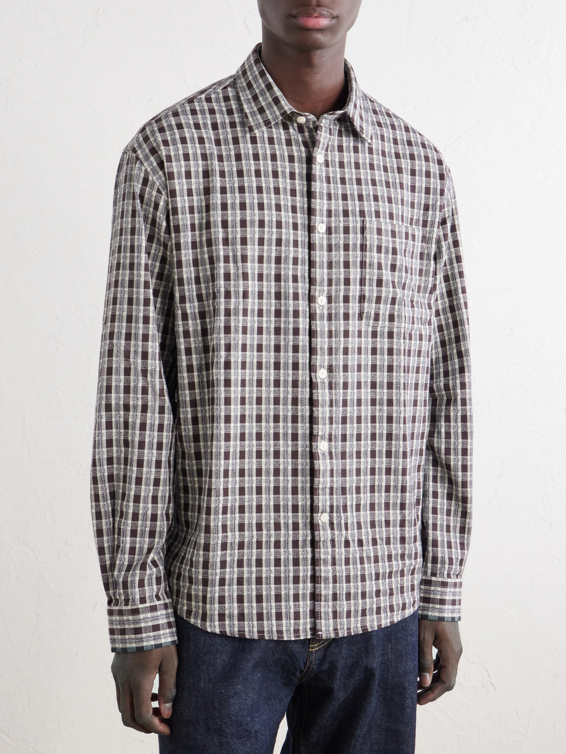 Deon 50007 Checked Mouliné Woven Organic Cotton Shirt