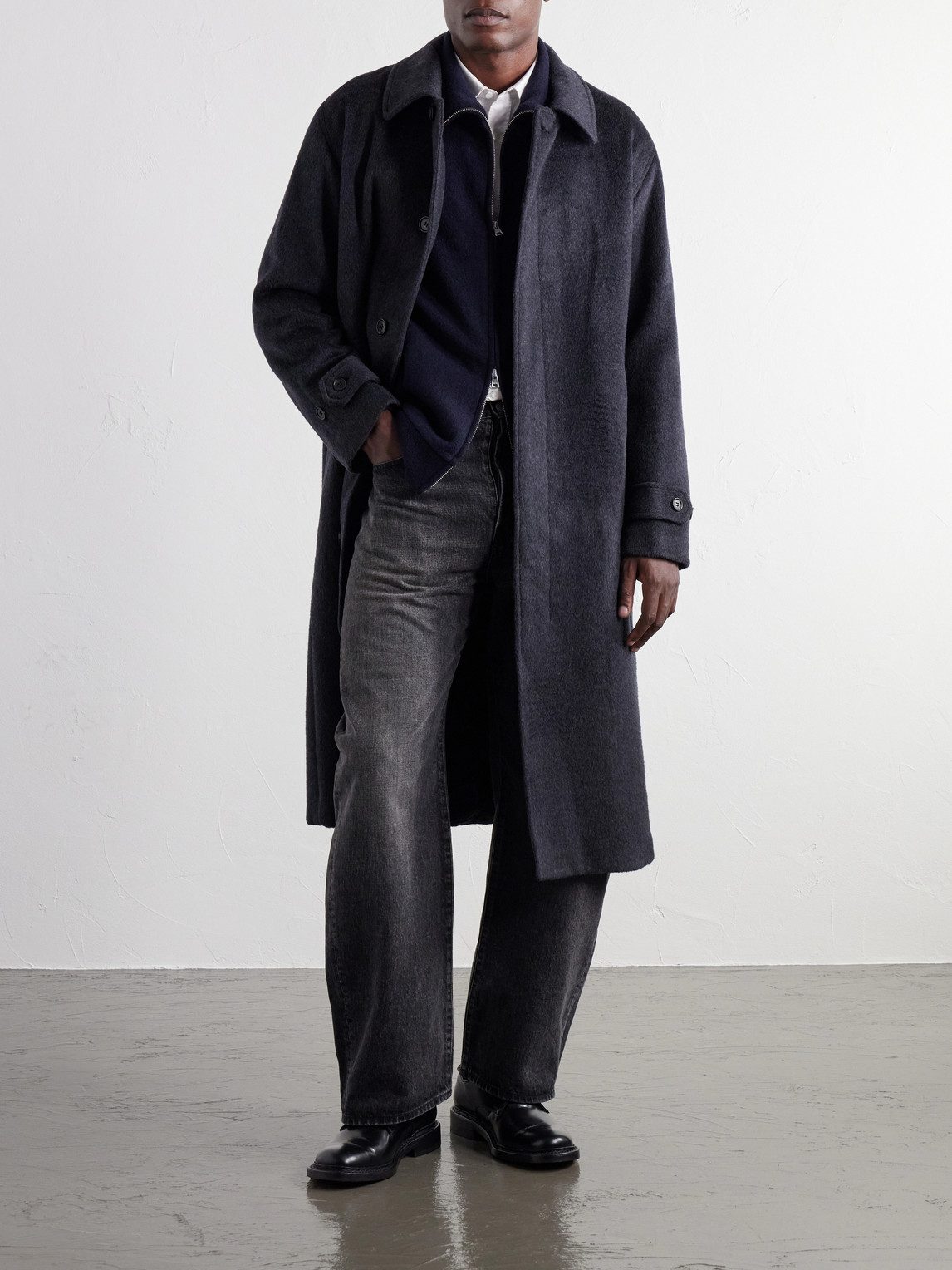 Gibson 80040 Brushed Wool-Blend Flannel Coat