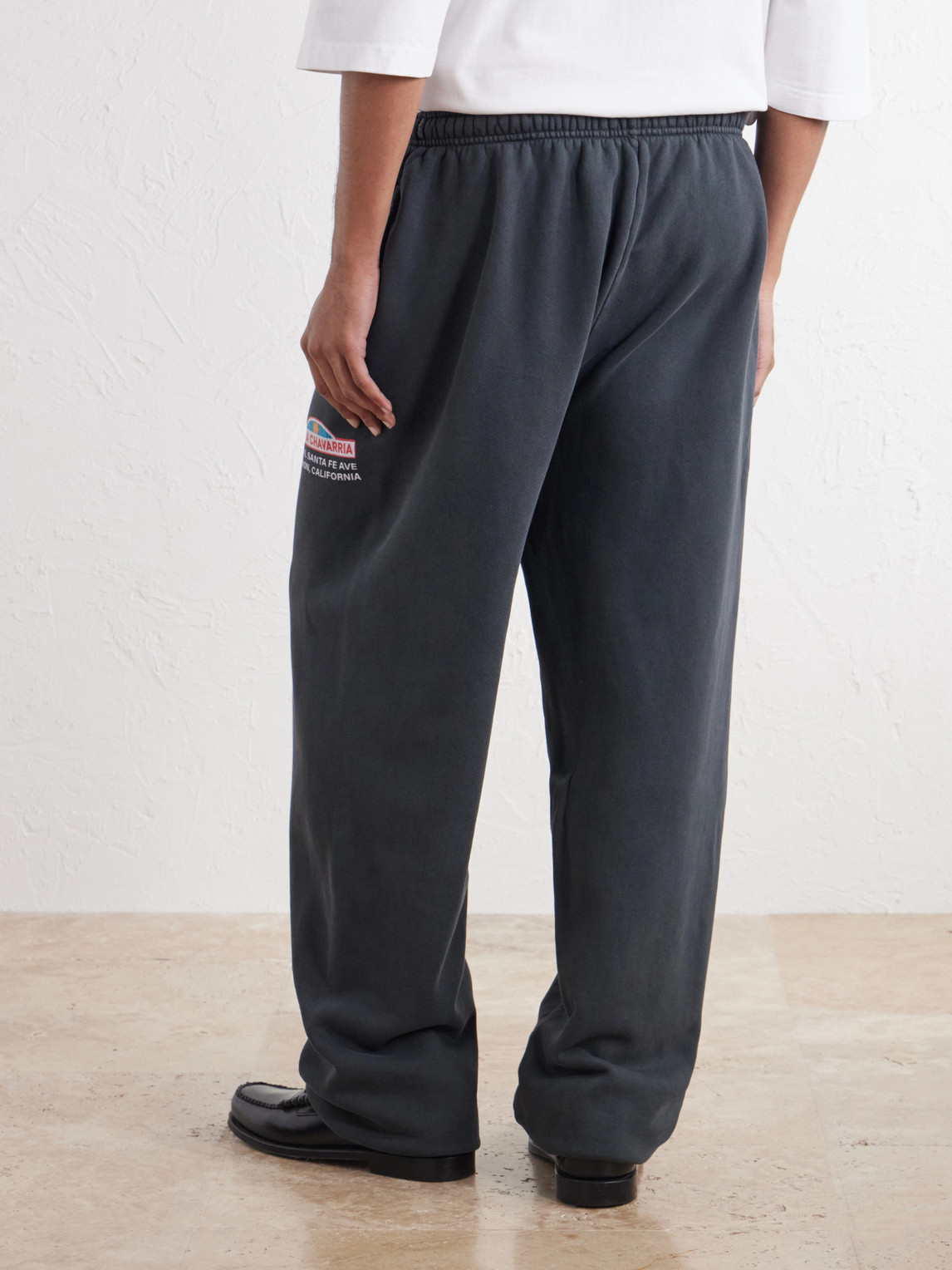 Wide-Leg Printed Cotton-Jersey Sweatpants