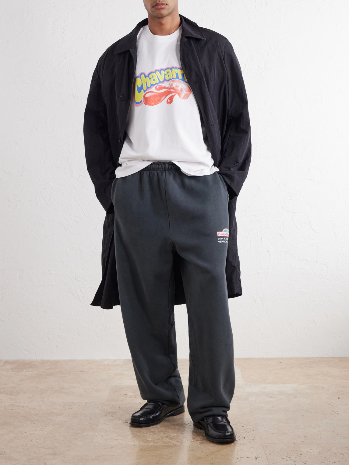 Wide-Leg Printed Cotton-Jersey Sweatpants