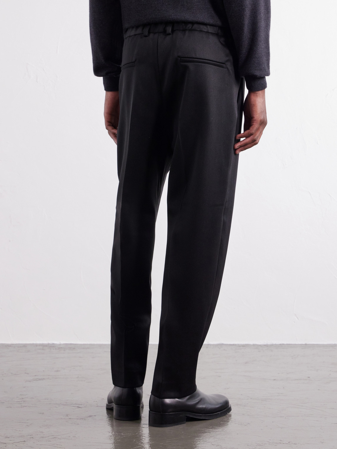 Tapered Wool-Blend Twill Trousers
