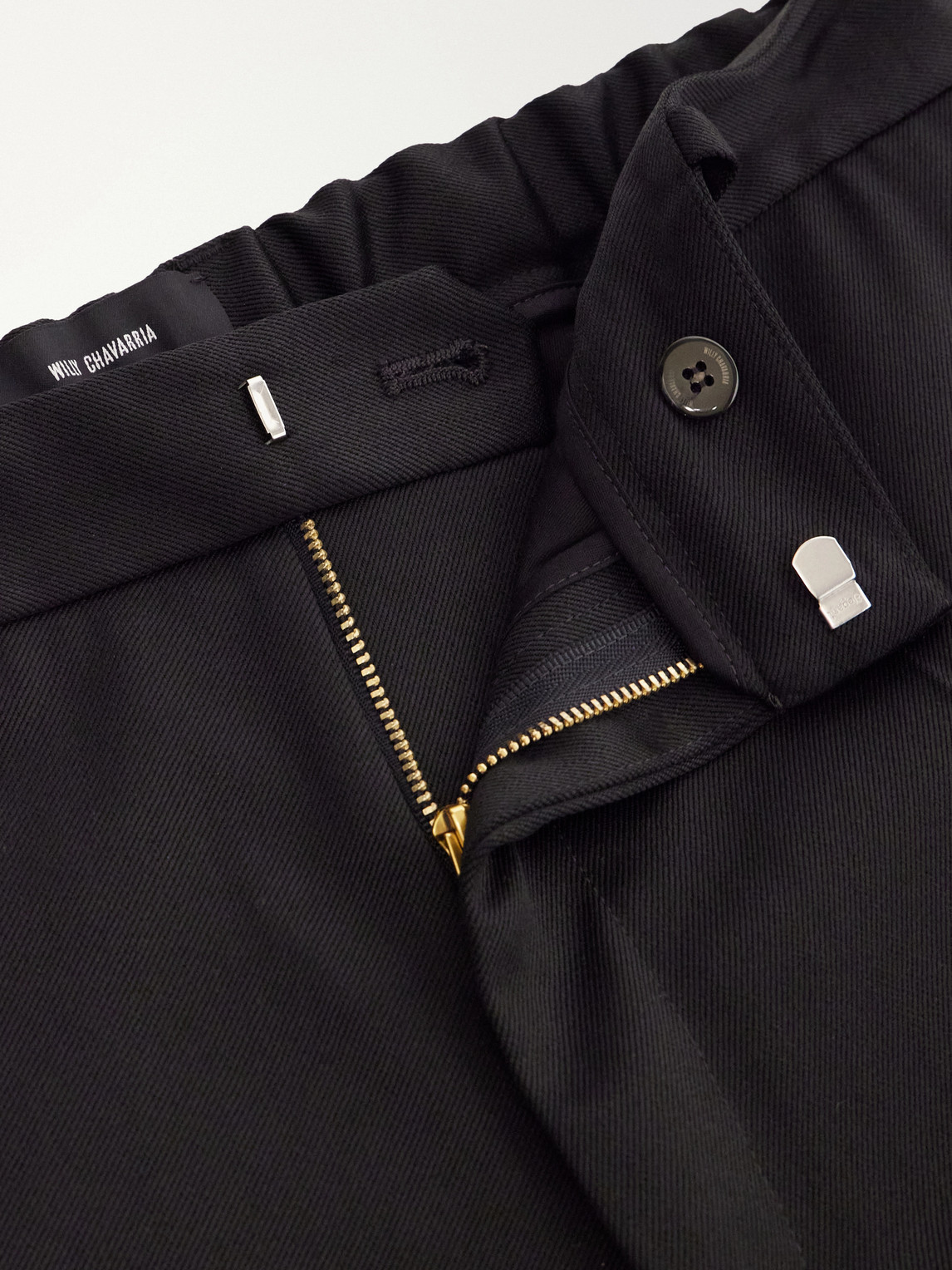 Tapered Wool-Blend Twill Trousers