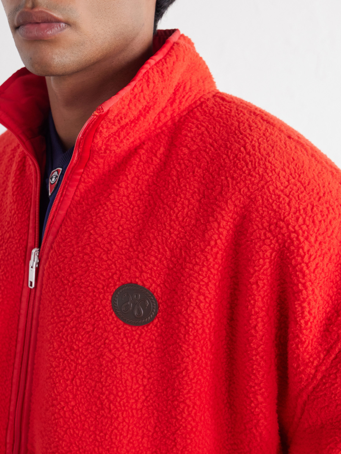 Logo-Appliquéd Fleece Jacket