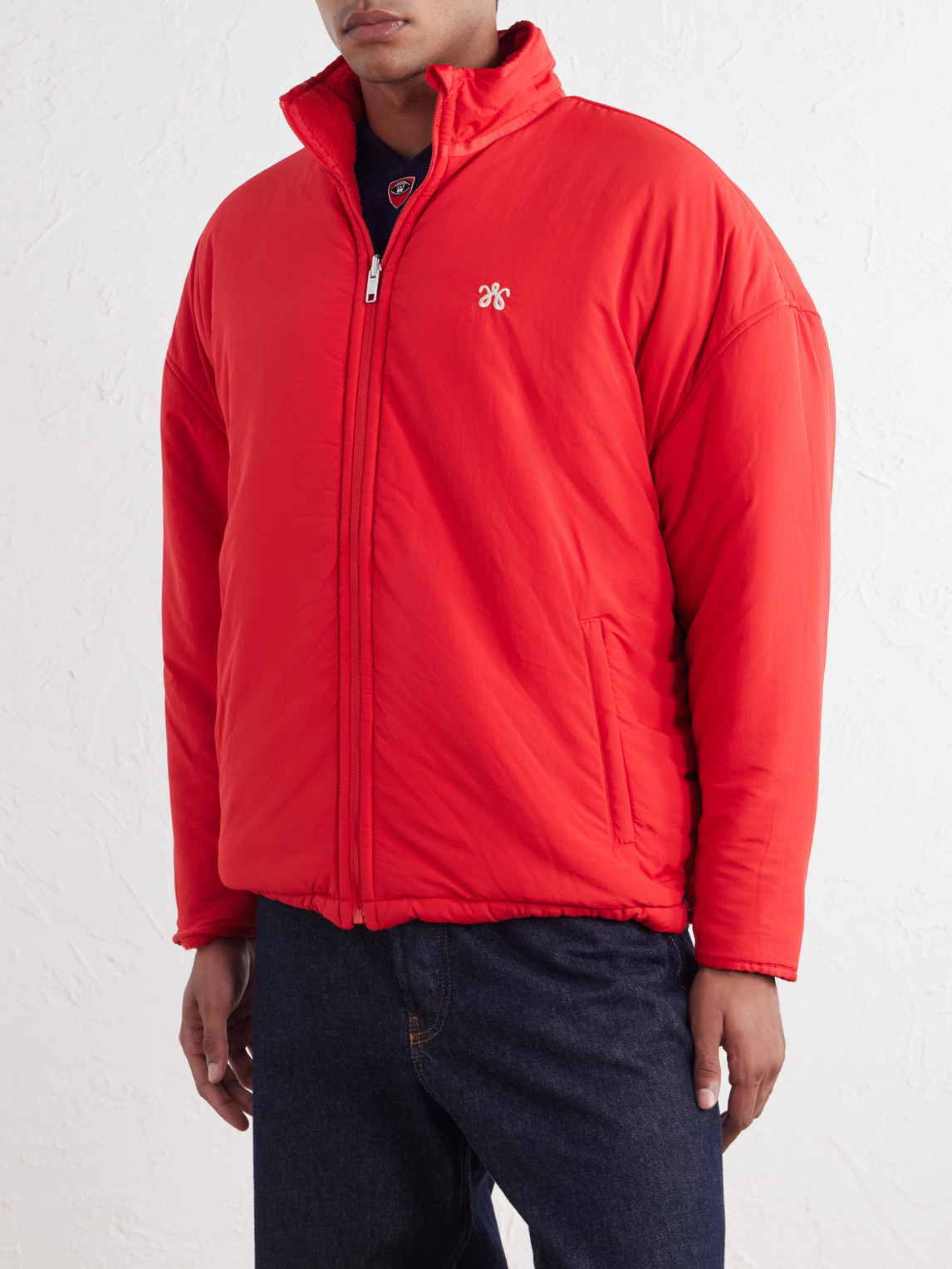 Logo-Appliquéd Fleece Jacket