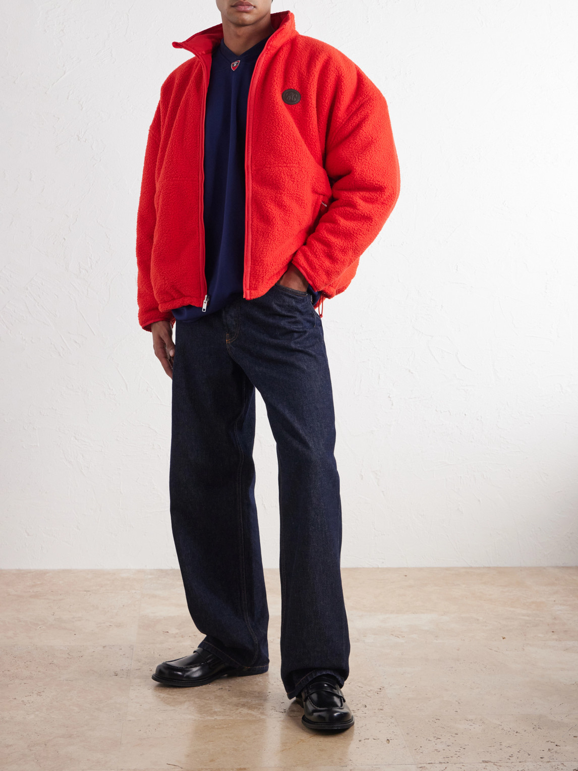 Logo-Appliquéd Fleece Jacket