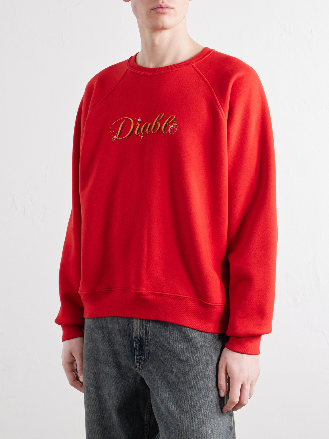 Diablo Printed Cotton-Jersey Sweatshirt