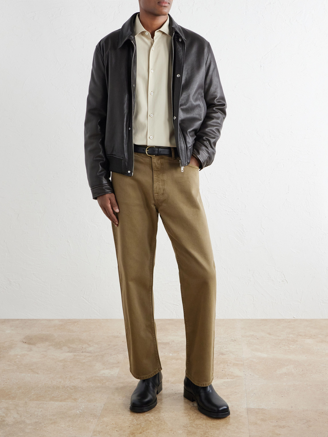 Otis 1874 Straight-Leg Organic Cotton-Gabardine Trousers