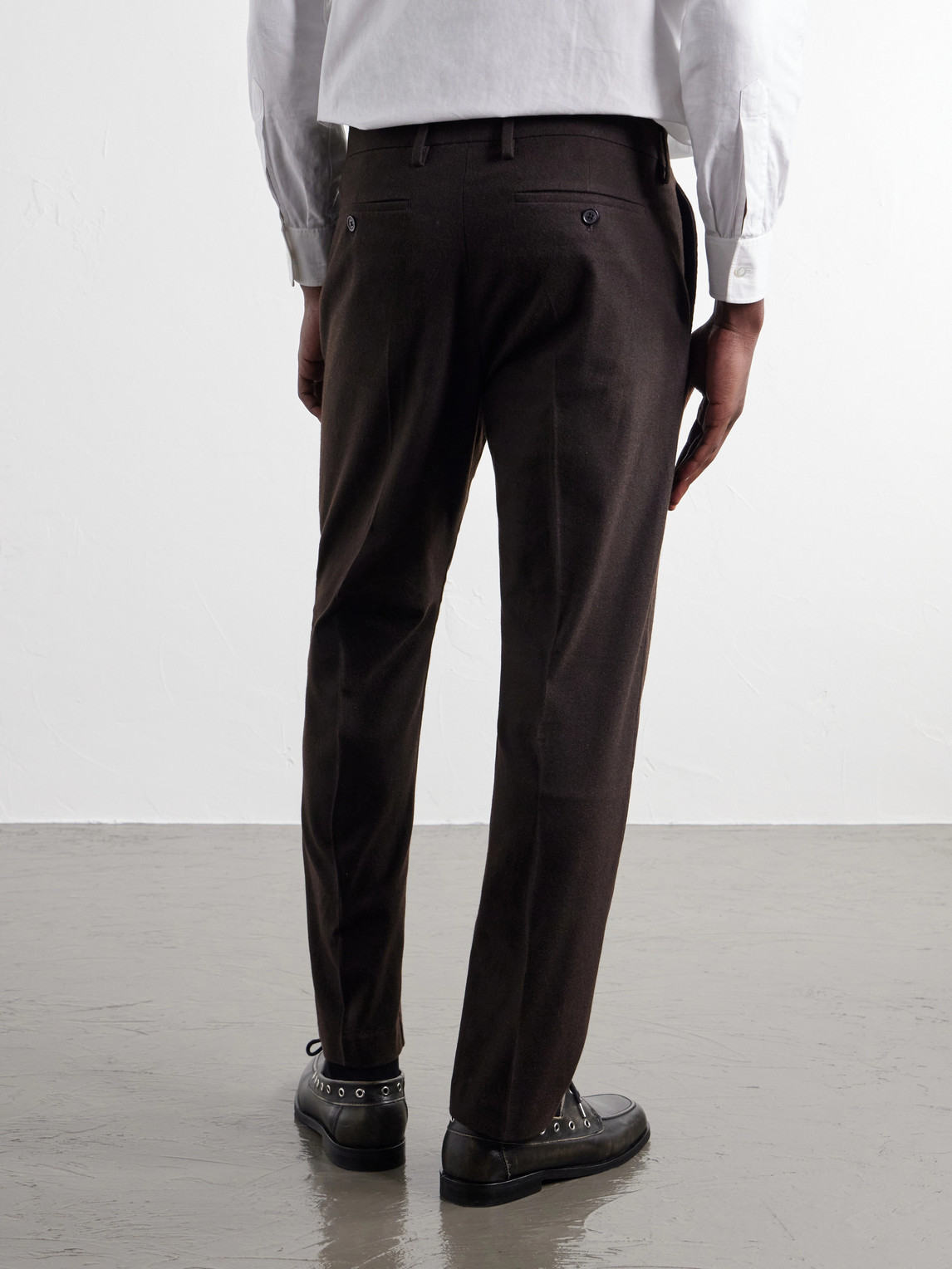 Bill 1067 Tapered Pleated Brushed Twill Chinos
