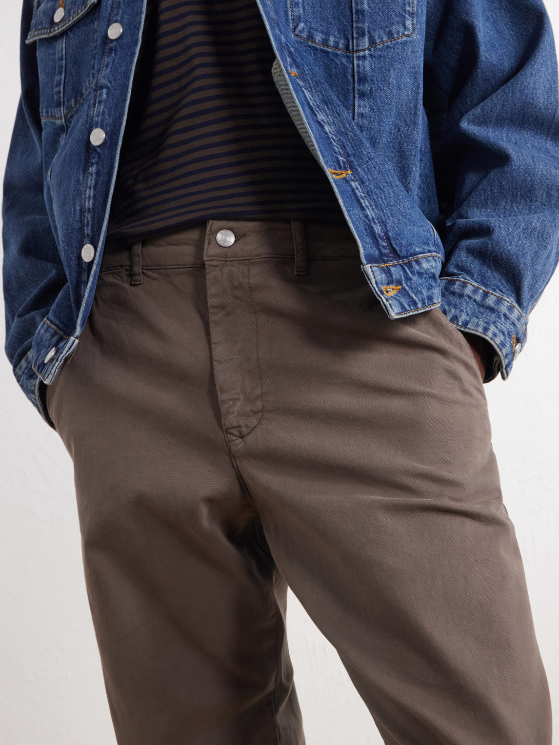 Aden 1923 Straight-Leg Organic Cotton-Blend Twill Trousers