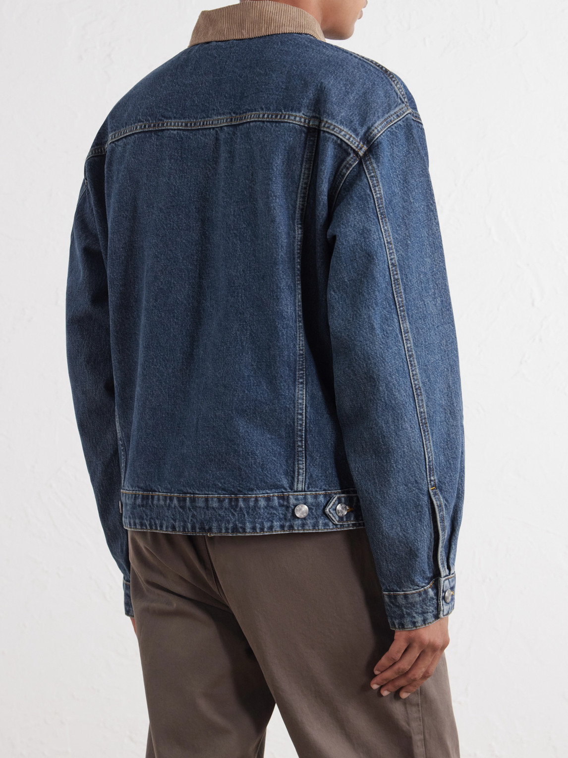 Roy 1847 Organic Corduroy-Trimmed Denim Jacket