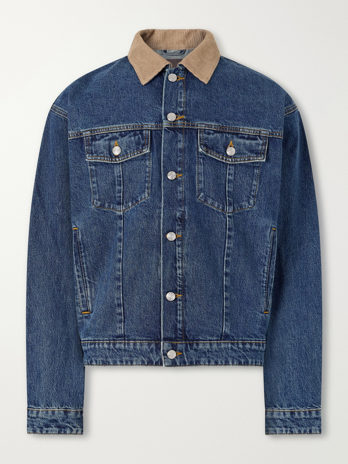 Roy 1847 Organic Corduroy-Trimmed Denim Jacket