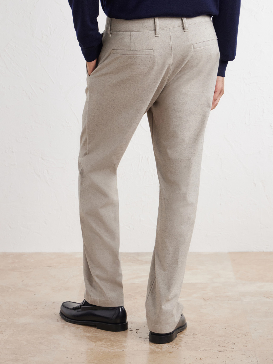 Aden 1067 Straight-Leg Recycled Grain De Poudre Trousers
