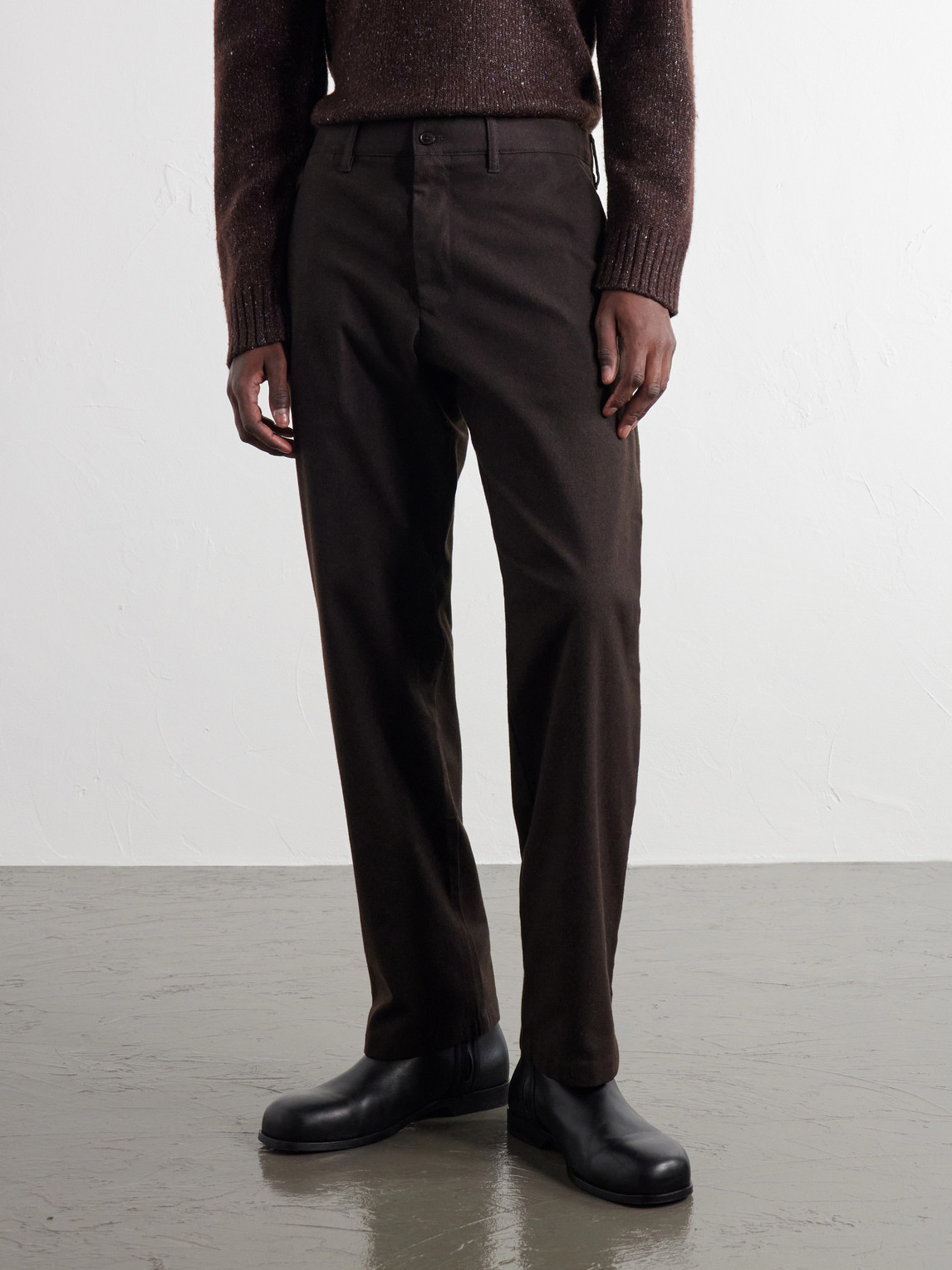 Aden Straight-Leg Grain De Poudre Trousers
