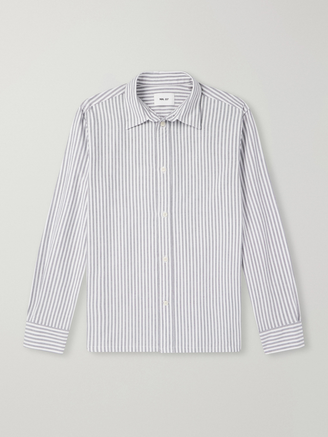 NN07 – Colby 5910 Button-Down Collar Striped Organic-Cotton Oxford Shirt