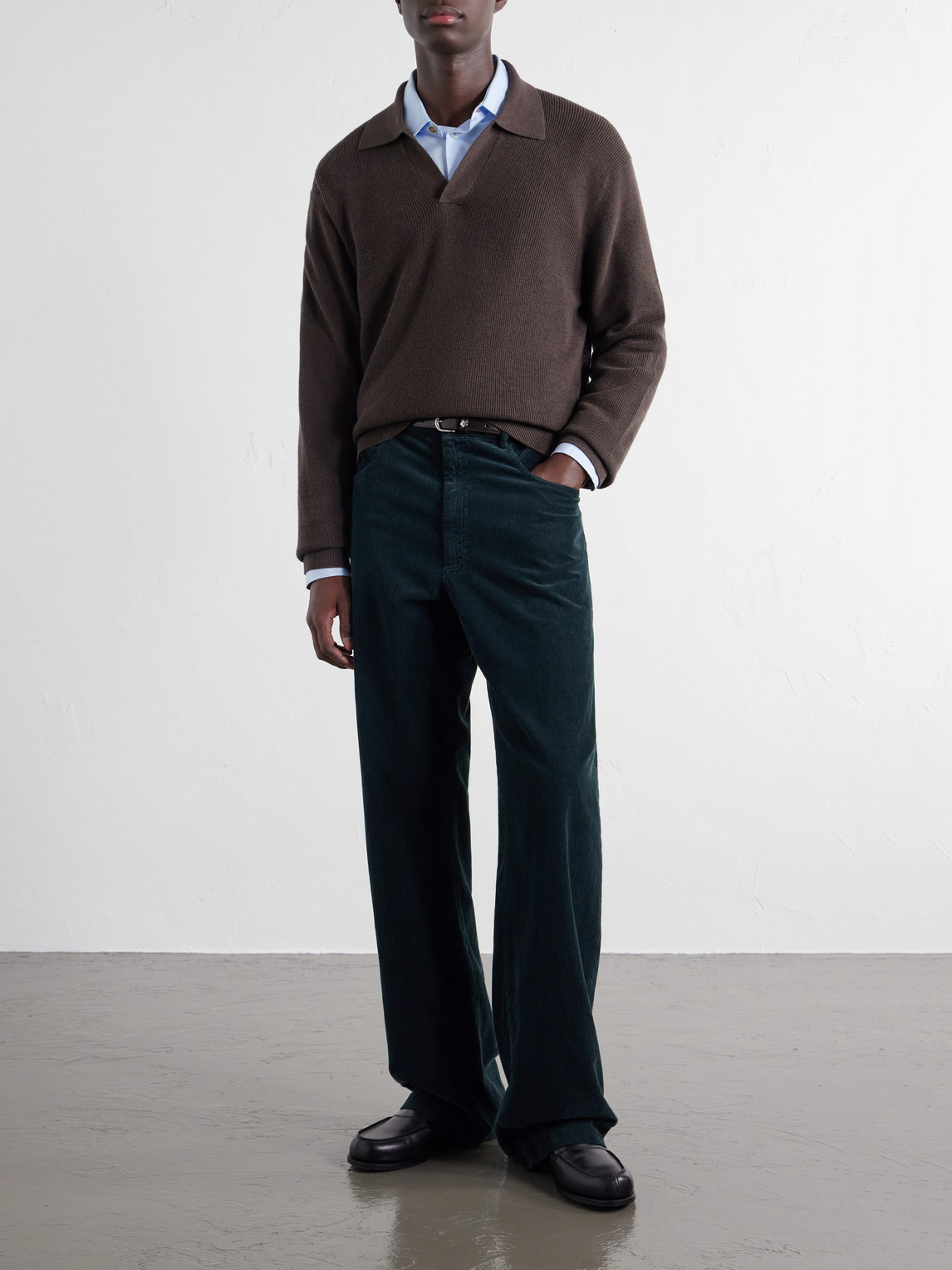 Hope Rib 60060 Organic Cotton And Cashmere-Blend Polo Shirt