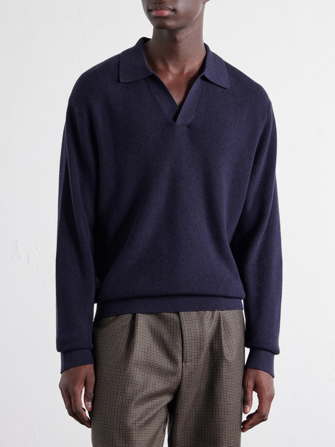 Hope Rib 60060 Organic Cotton And Cashmere-Blend Polo Shirt