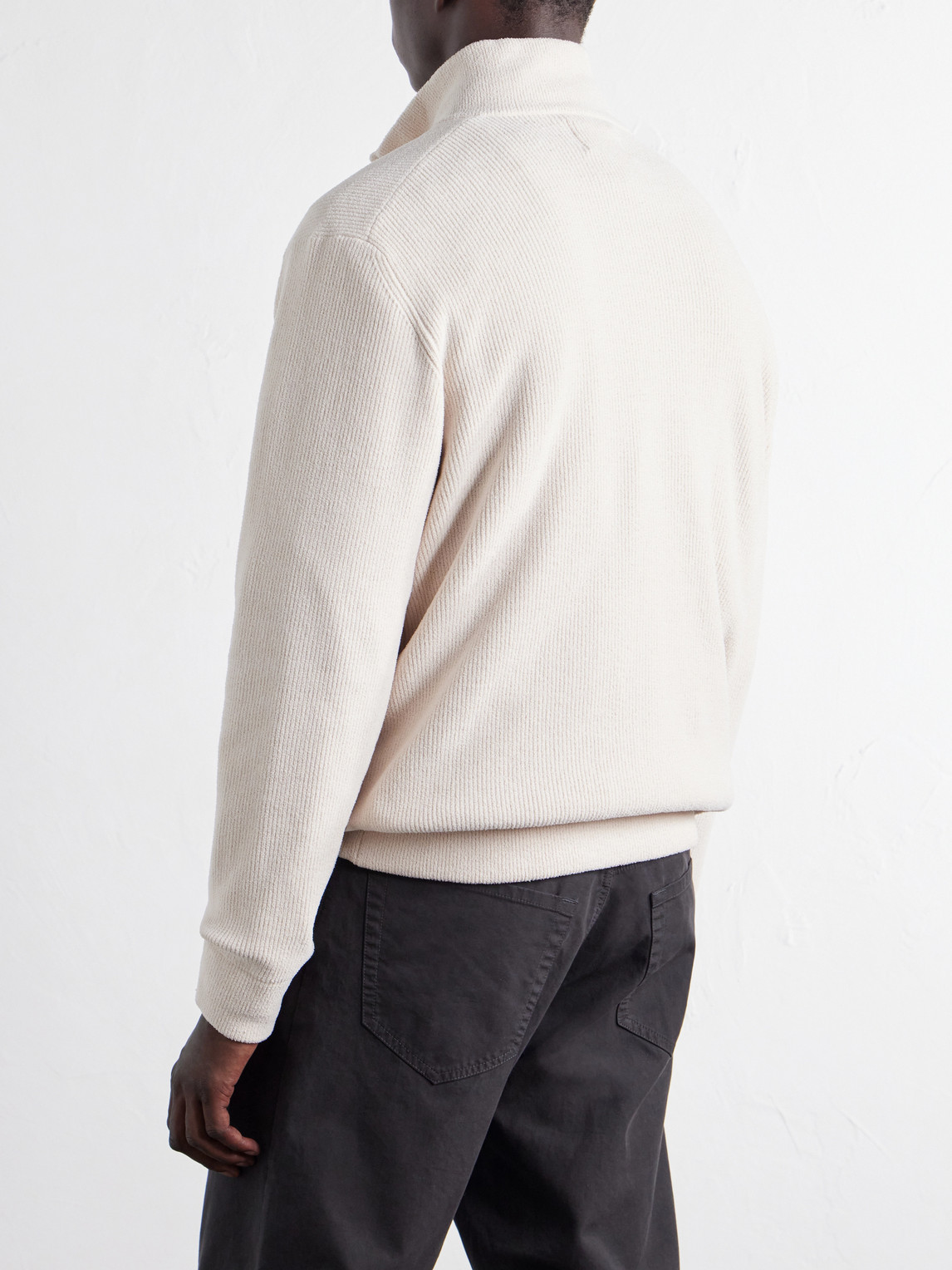 Danny 6429 Ribbed Chenille Half-Zip Sweater