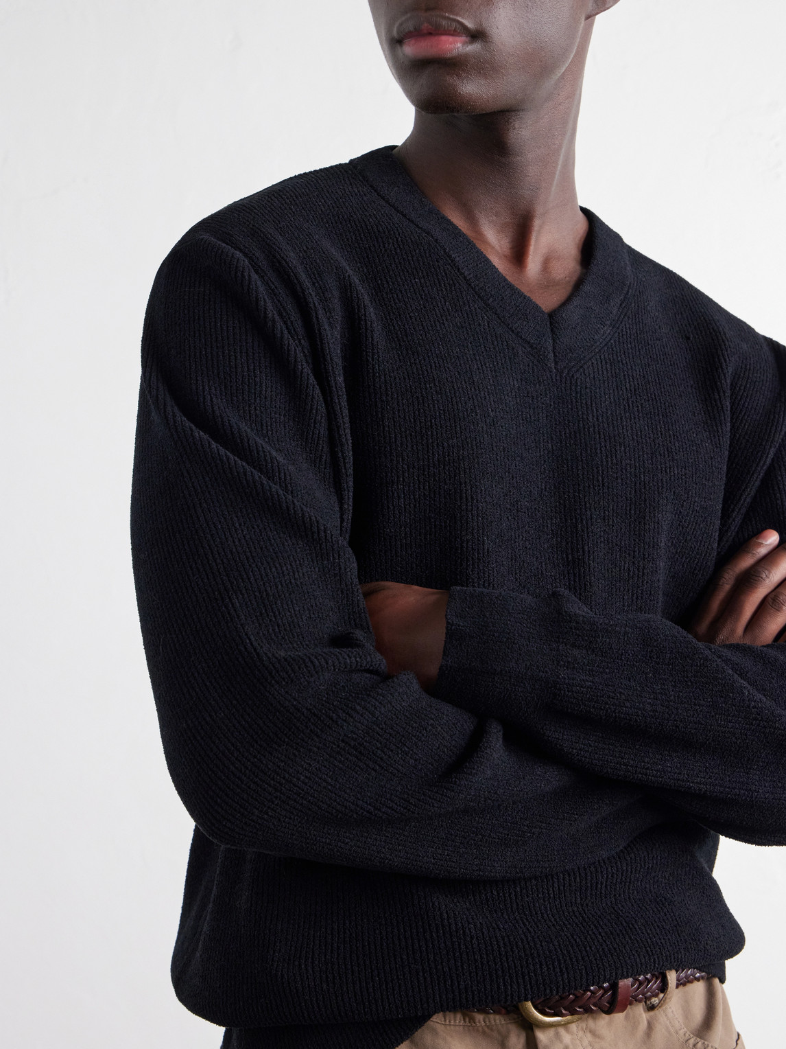 Danny V-Neck 6429 Chenille Sweater