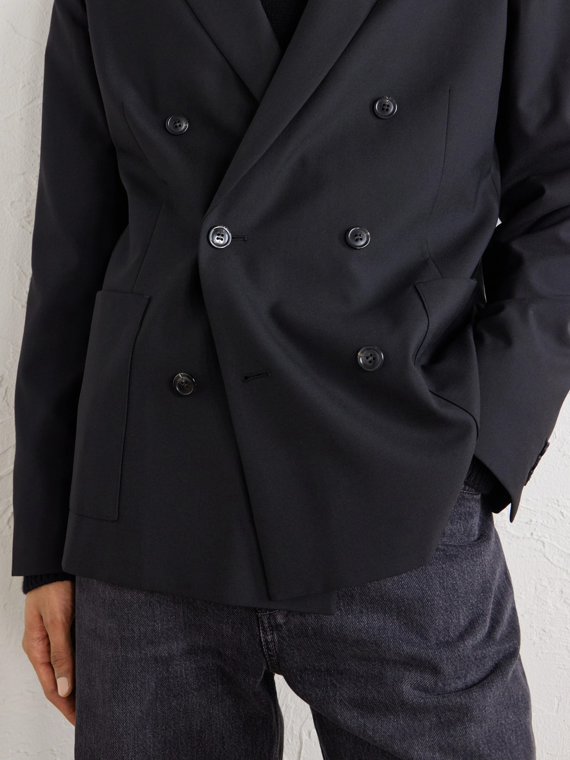 Jordin 10037 Double-Breasted Woven Blazer