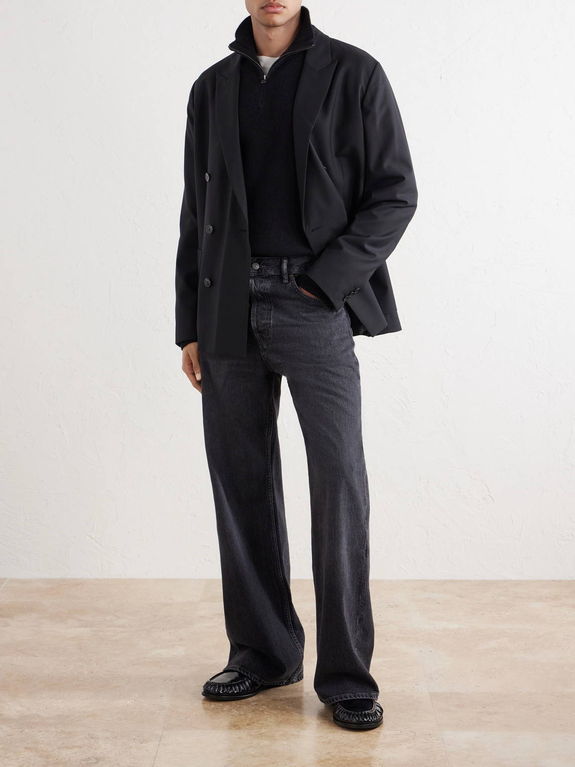 Jordin 10037 Double-Breasted Woven Blazer