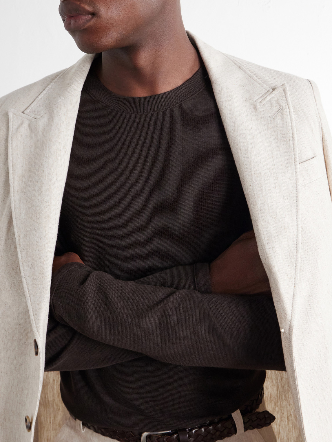 Clive Waffle-Knit Cotton And Modal-Blend T-Shirt