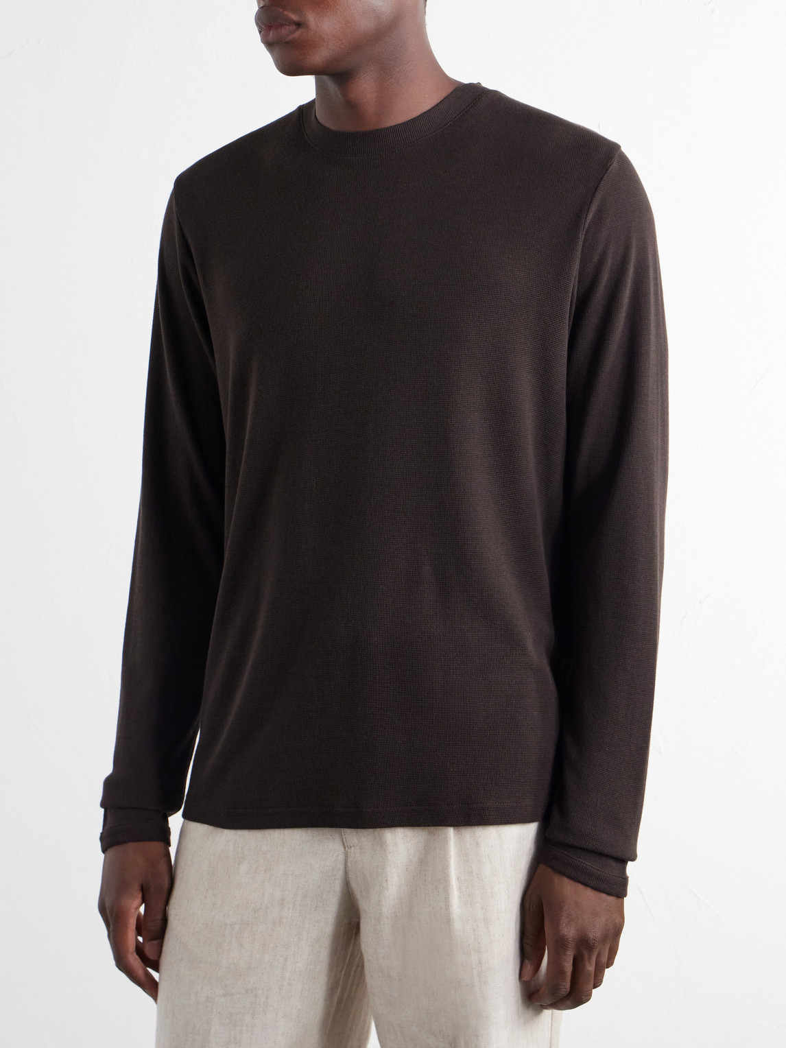 Clive Waffle-Knit Cotton And Modal-Blend T-Shirt