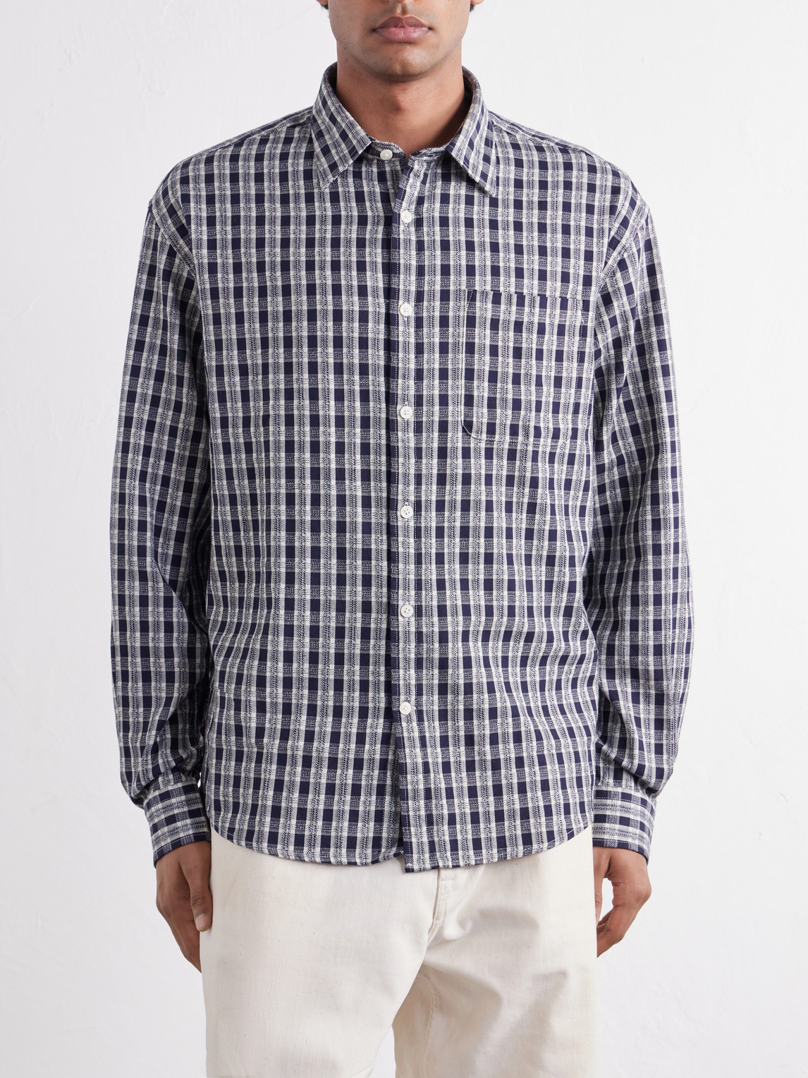 Deon 50007 Checked Mouliné Woven Organic Cotton Shirt