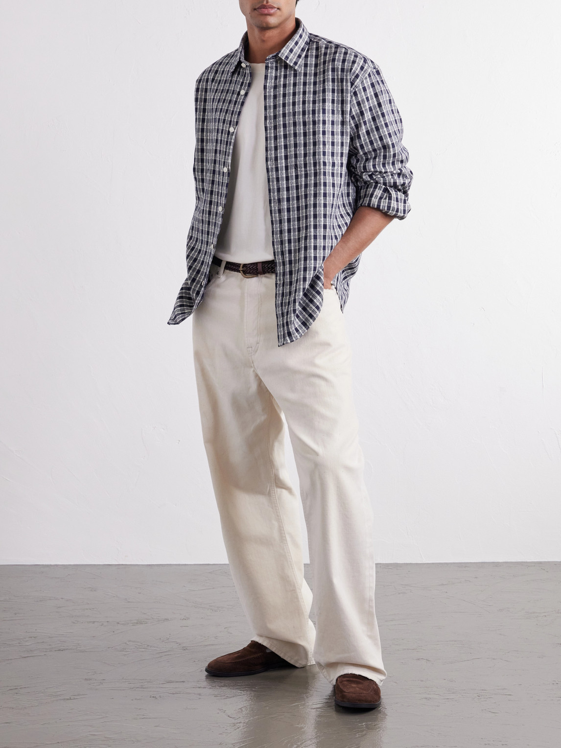 Deon 50007 Checked Mouliné Woven Organic Cotton Shirt