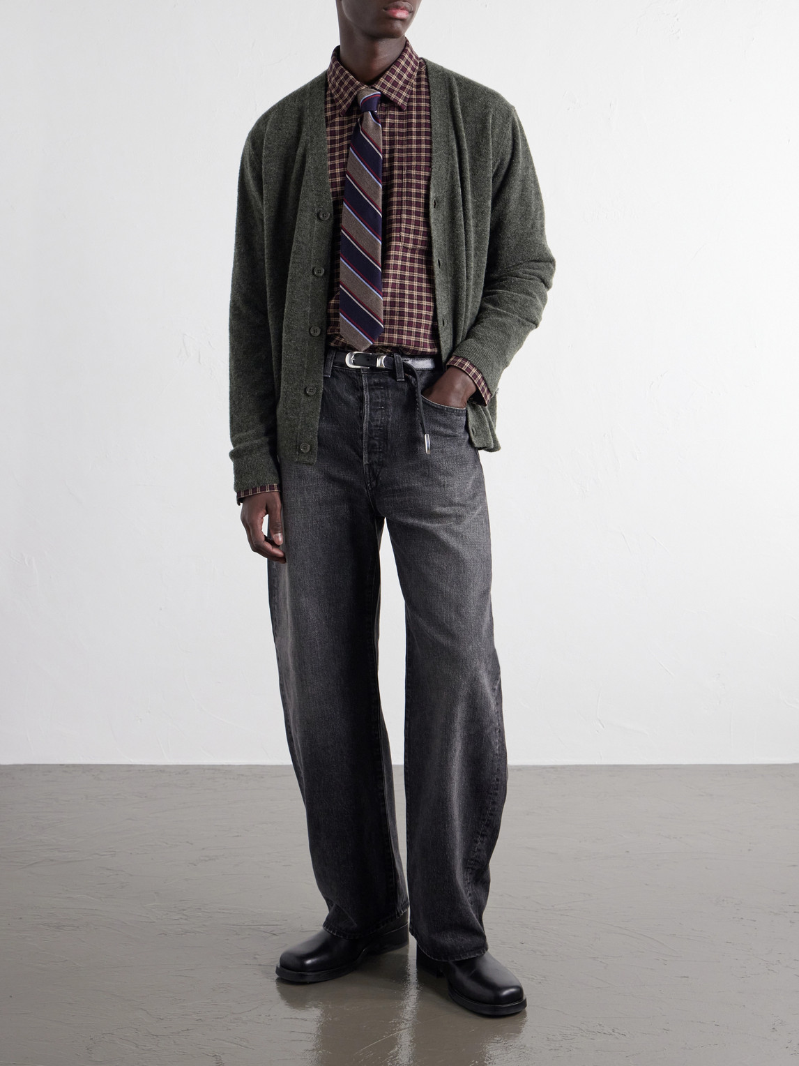 Gavin 60073 Bouclé Wool-Blend Cardigan
