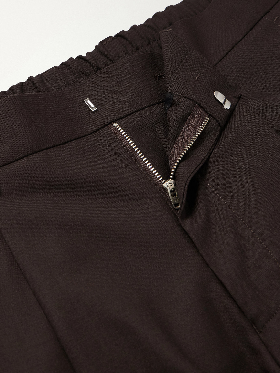 Kay 10037 Straight-Leg Pleated Woven Trousers