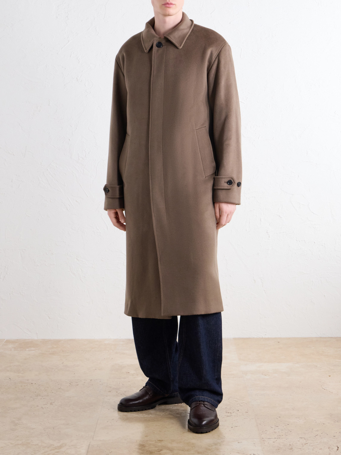 Gibson 80040 Brushed Wool-Blend Flannel Coat