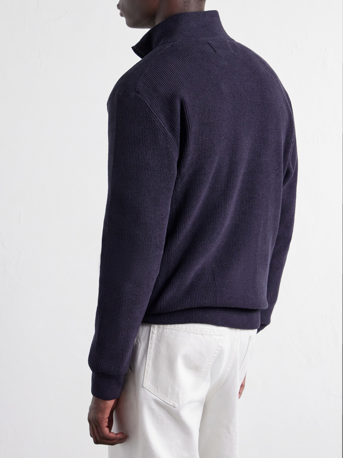 Danny 6429 Ribbed Chenille Half-Zip Sweater