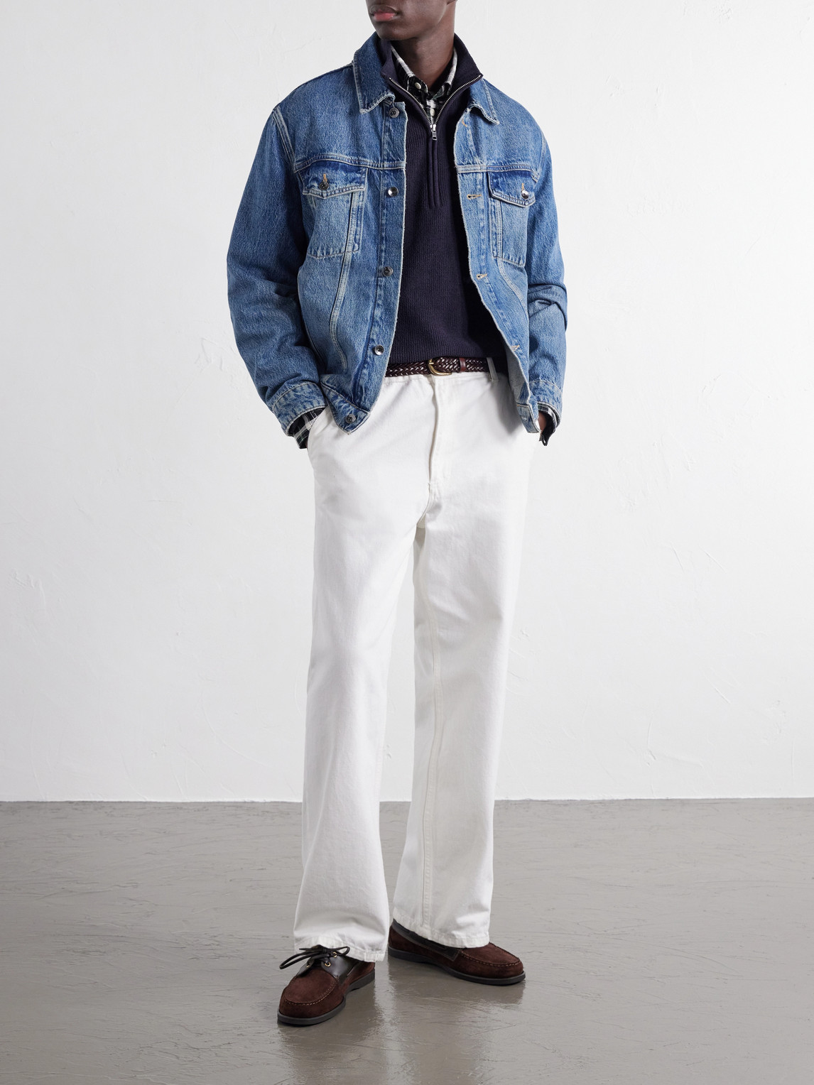 Danny 6429 Ribbed Chenille Half-Zip Sweater