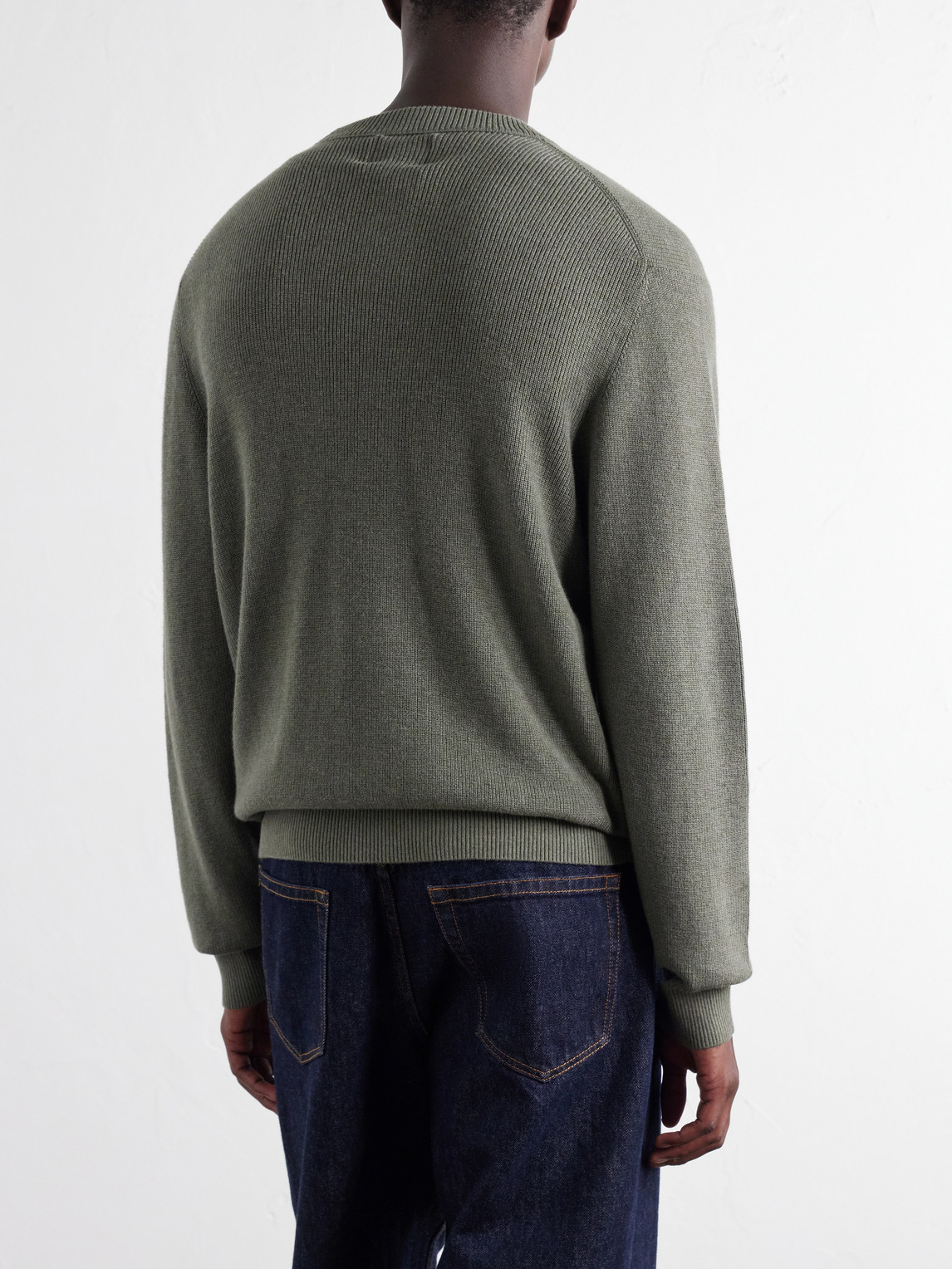 Hope Rib Crew 60060 Organic Cotton And Cashmere-Blend Sweater