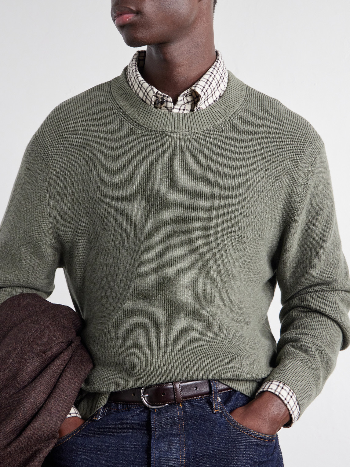 Hope Rib Crew 60060 Organic Cotton And Cashmere-Blend Sweater