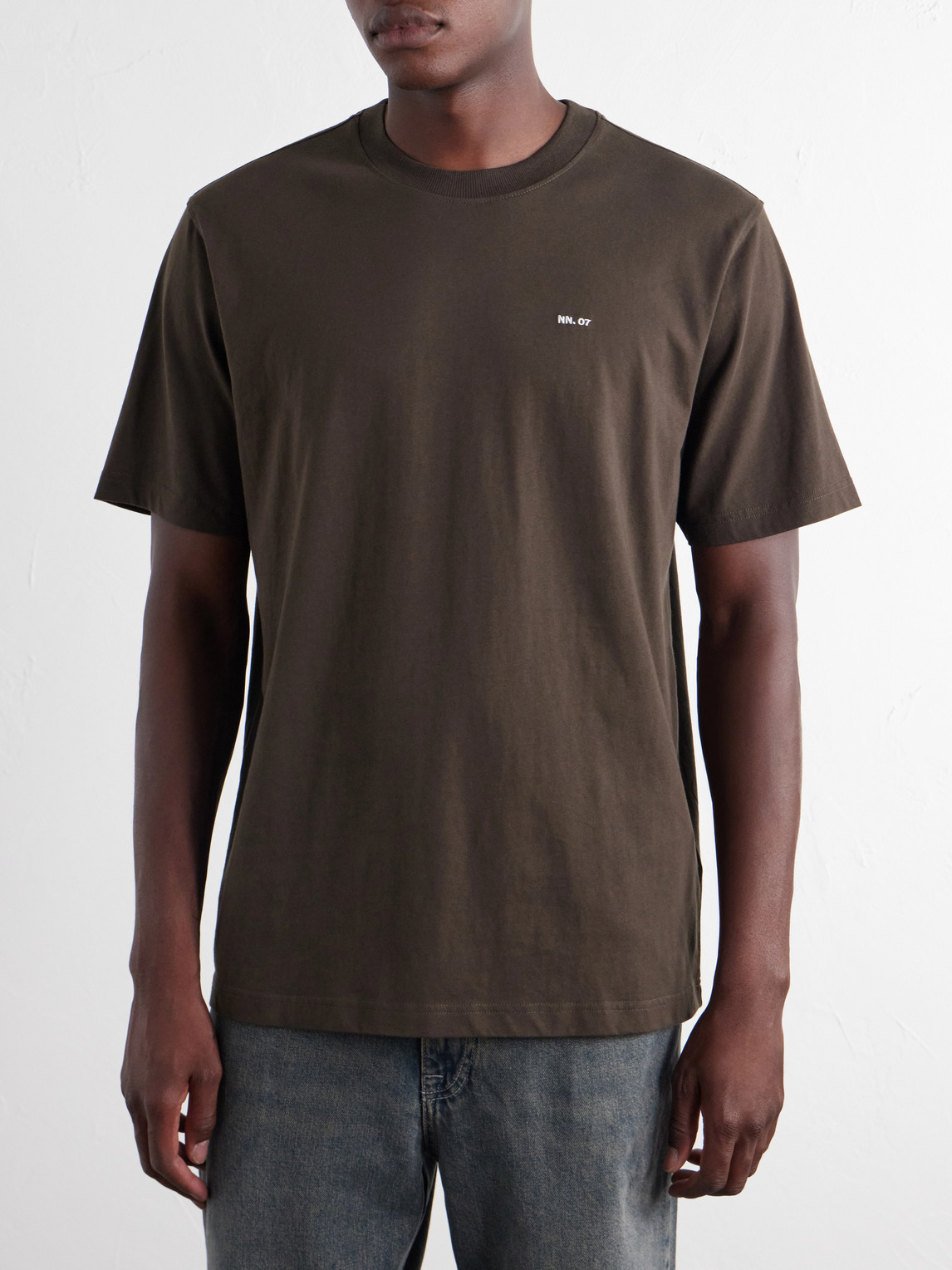 Adam 3209 Logo-Embroidered Pima Cotton-Jersey T-Shirt
