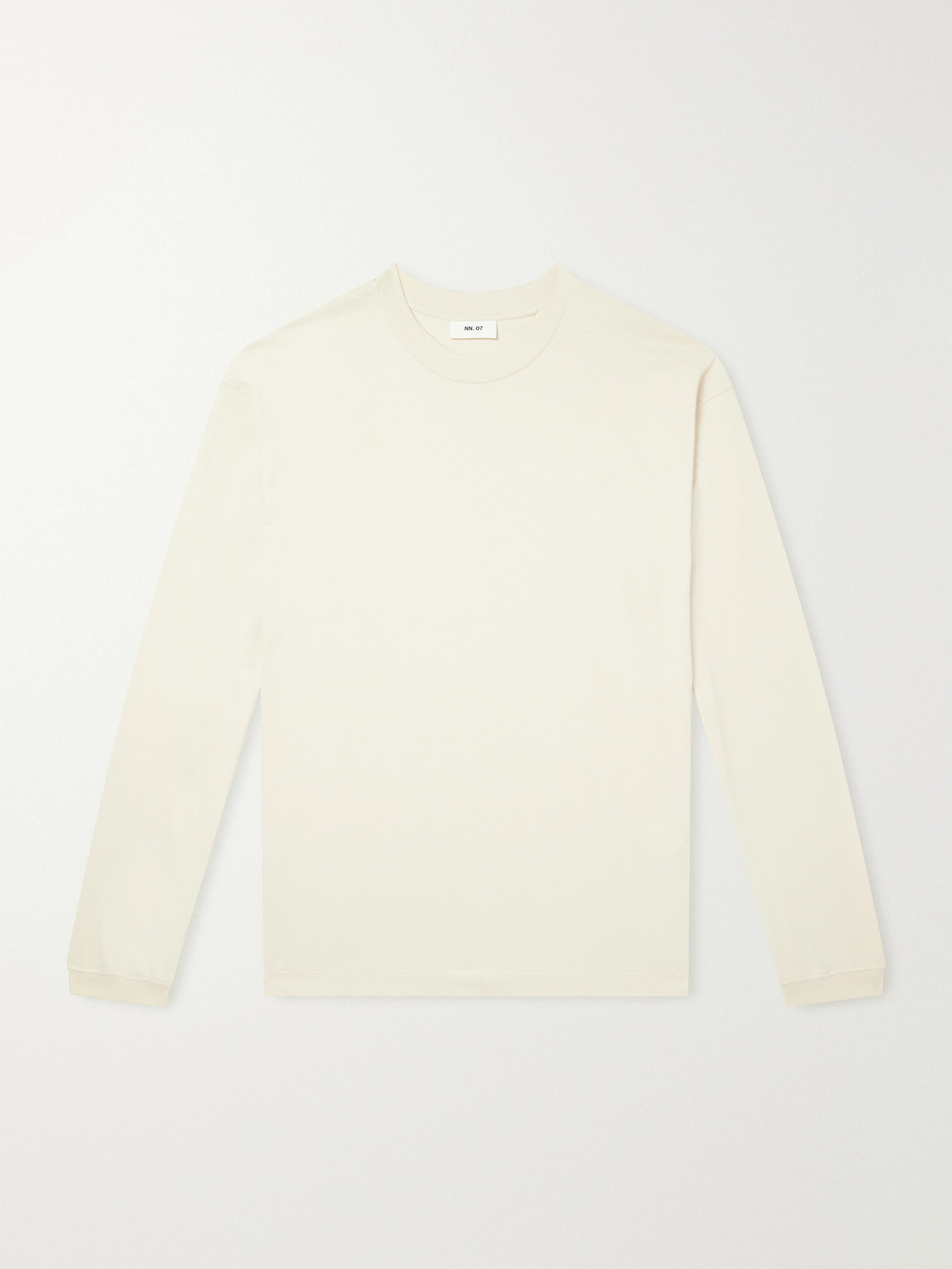 Nn07 Lionel Ls 30041 Cotton-jersey T-shirt In Neutrals