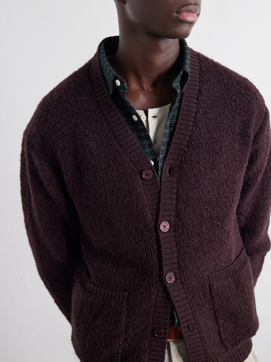 60064 Wool-Terry Fleece Cardigan