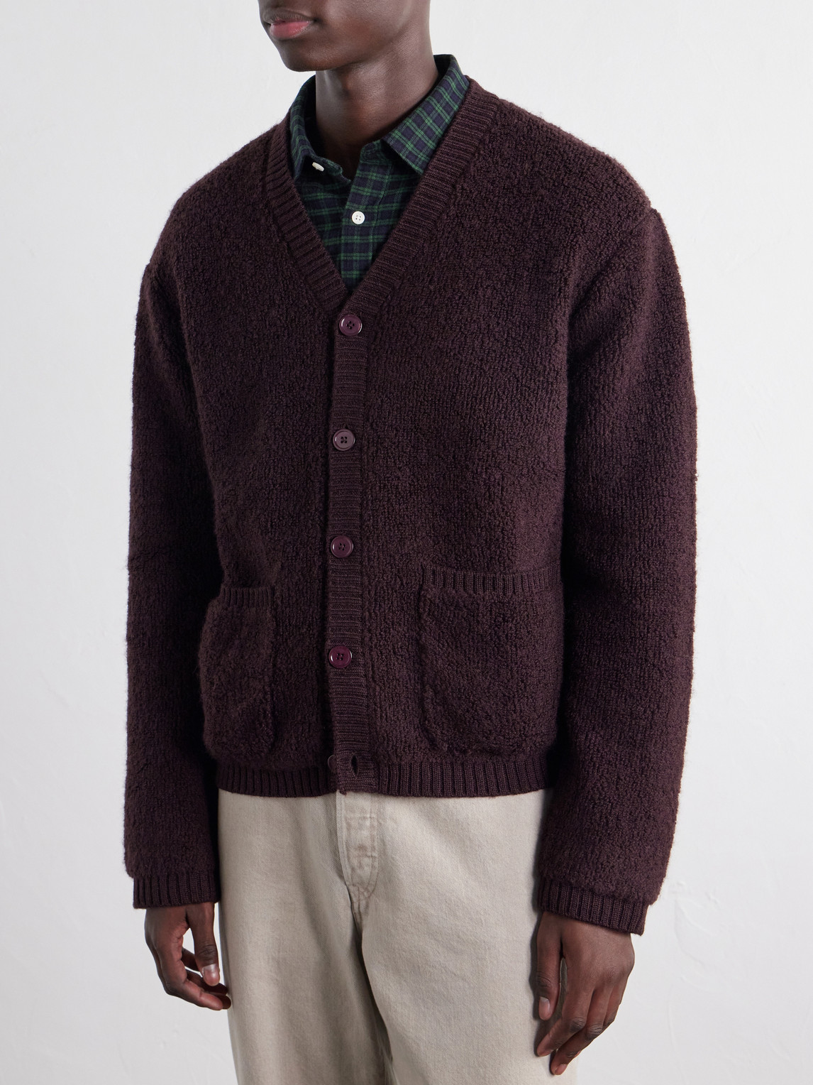 60064 Wool-Terry Fleece Cardigan