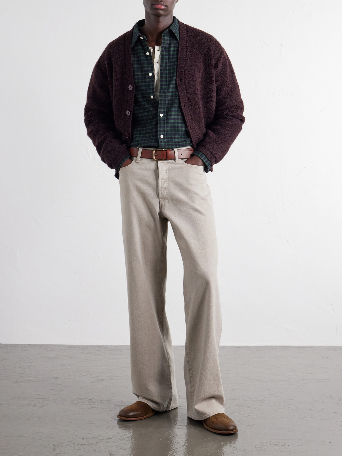60064 Wool-Terry Fleece Cardigan