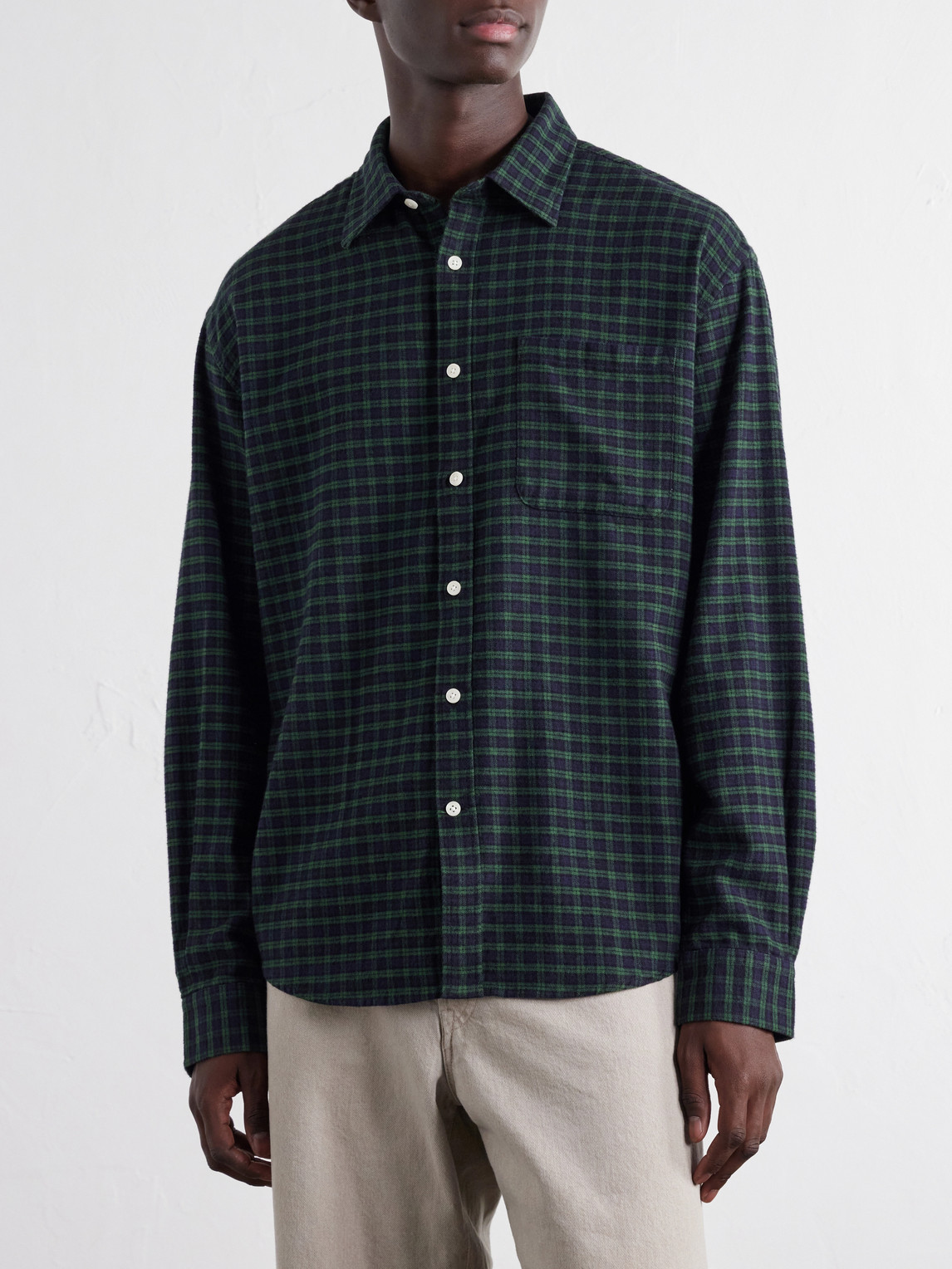 Deon 5465 Checked Organic Cotton-Flannel Shirt