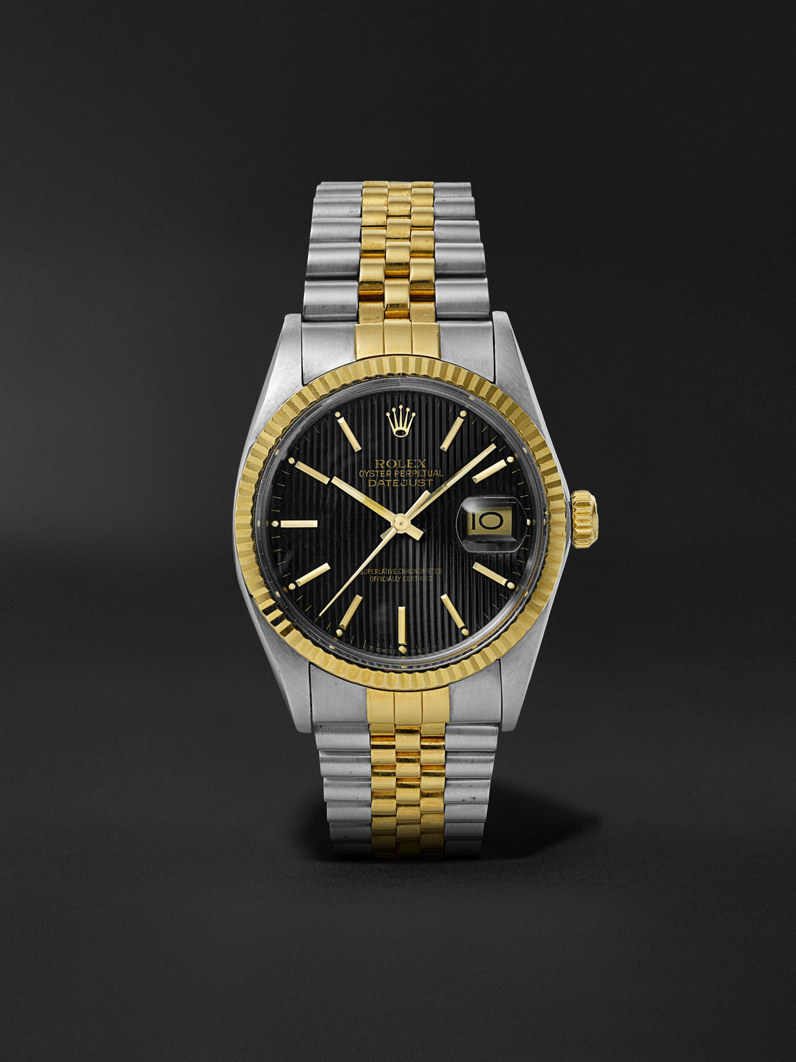 Stephanie Windsor Rolex Vintage 1987 DateJust Automatic 36mm Stainless Steel and 18-Karat Gold Watch, Ref. No. 1601 (Fits up to 7'' wrist) - Men