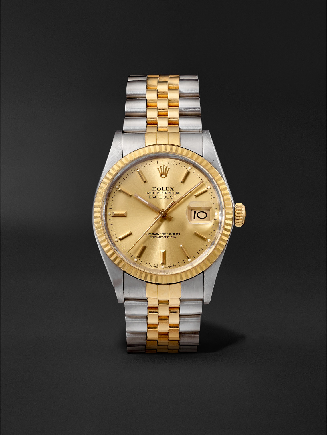 Stephanie Windsor Rolex Vintage 1986 DateJust Automatic 36mm Stainless Steel and 18-Karat Gold Watch, Ref. No. 16013 (Fits up to 7.75'' wrist) - Men