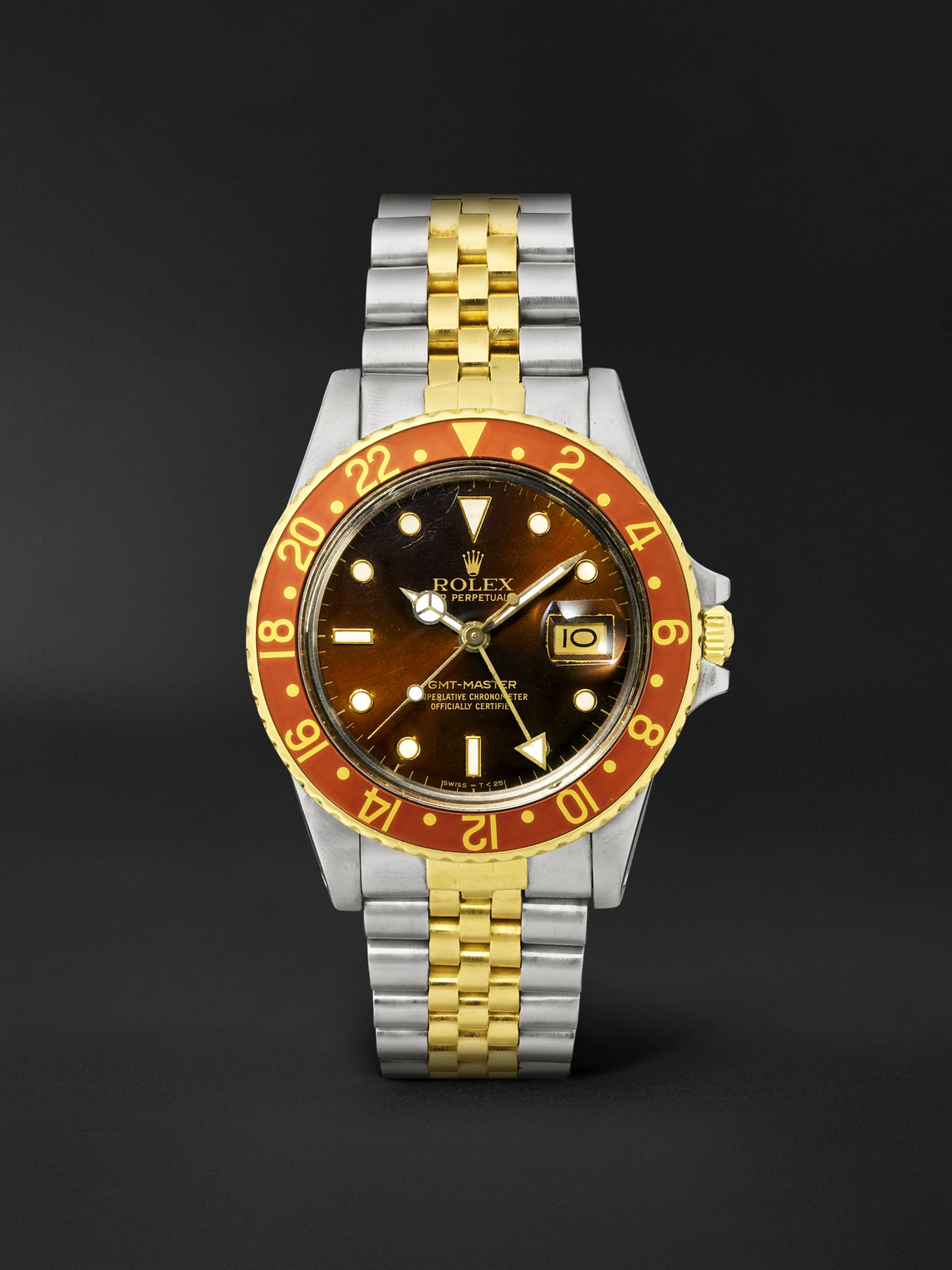 Stephanie Windsor Rolex Vintage 1987 GMT-Master Automatic Stainless Steel and 18-Karat Gold Watch, Ref. 16753 (7.1'' wrist) - Men | Thumbnail 6
