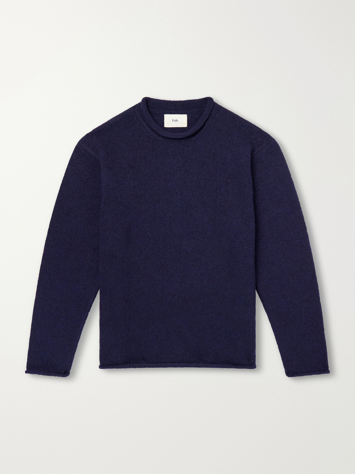 Folk Slouch Wool-blend Sweater In Blue