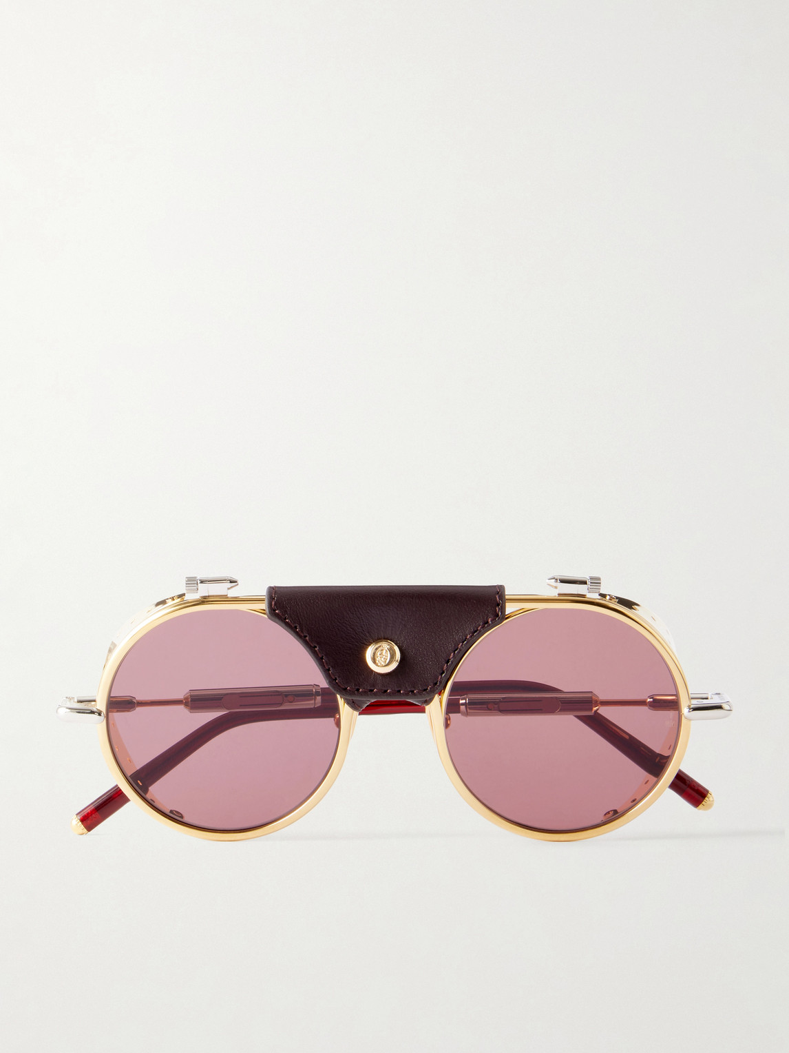 Jacques Marie Mage Glacier Rocky Round Frame Sunglasses In Gold
