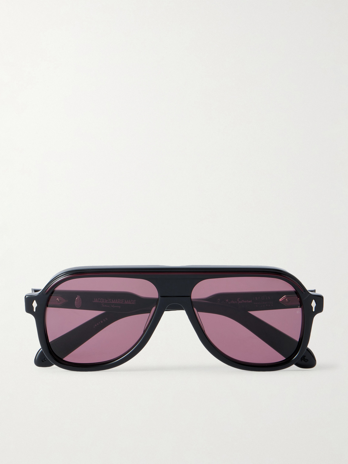 Jacques Marie Mage Rocky Mountain Featherbed Teewinot Aviator-style Acetate Sunglasses In Black