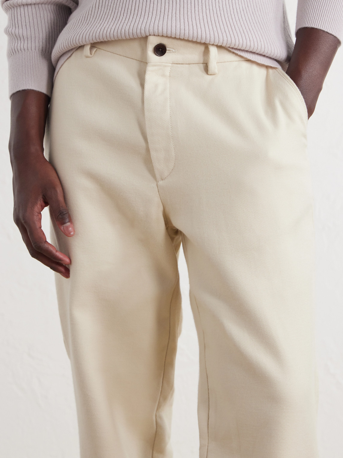 Mr P. - Straight-Leg Cotton And Cashmere-Blend Twill Trouser